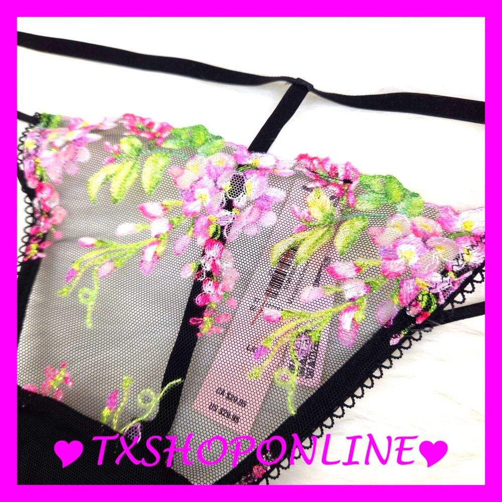 💗👙Victoria's Secret Dark Twilight Blue Ziggy Embellished G-String Thong👙💗 - Picture 6 of 8